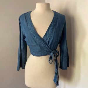 GB Long Sleeve Wrap Top Shirt